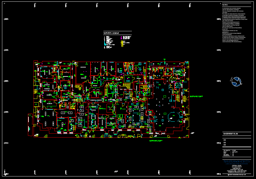 floor plan including services