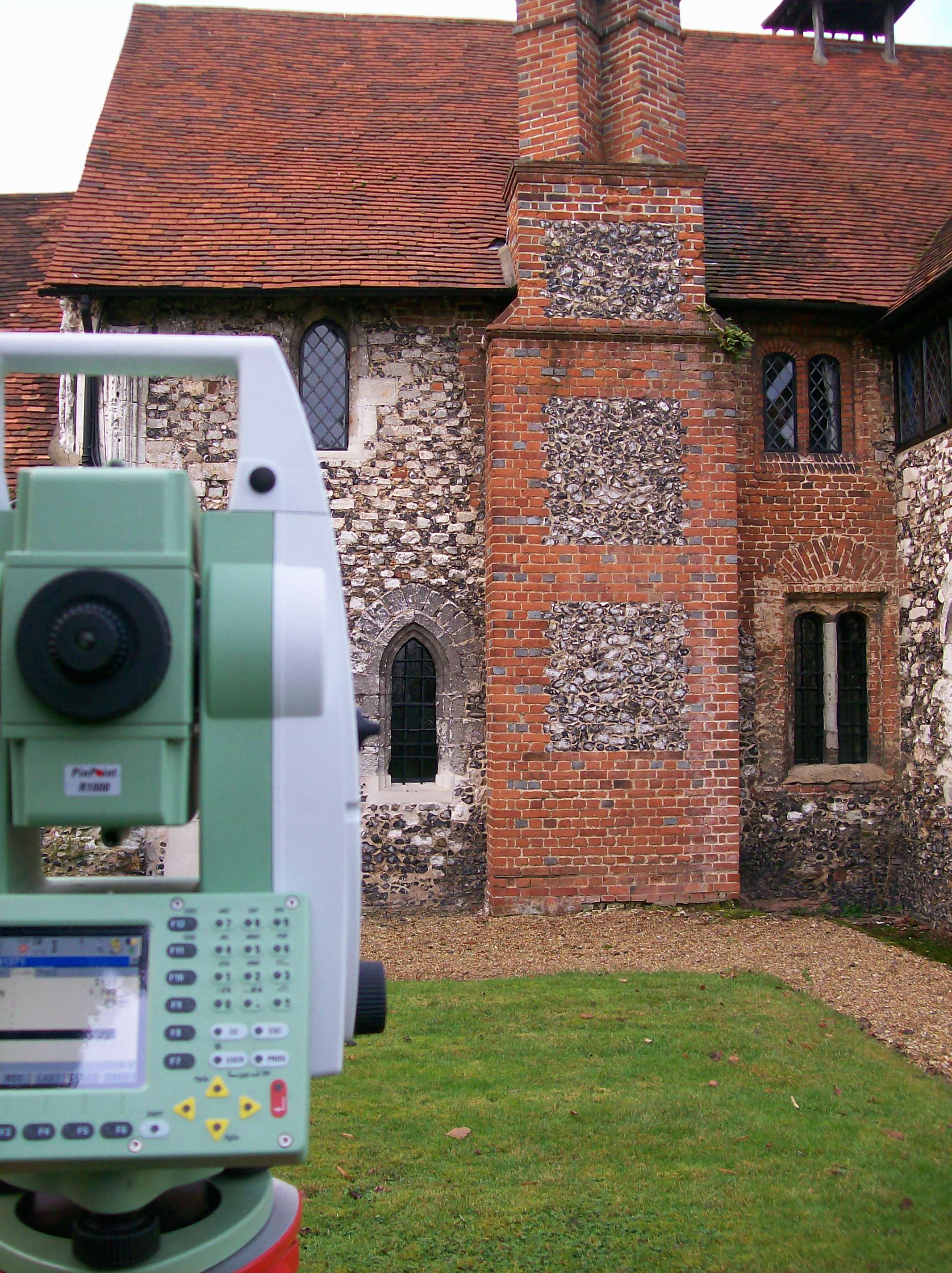 Floor plans and elevations of a 12th century abbey in Burnham