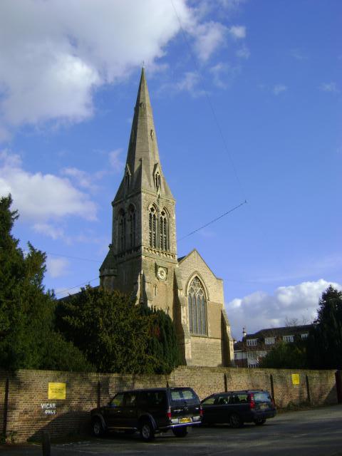 Land survey and elevations of a church in Surbiton