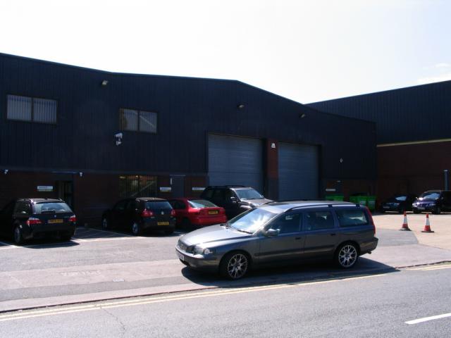 Land survey and elevations of a factory and offices in Chessington