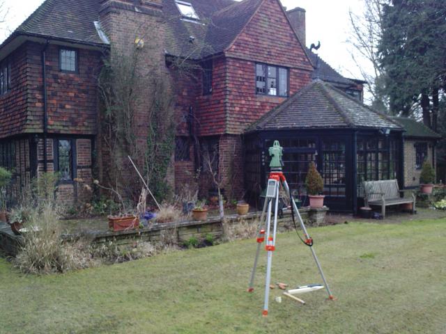 Land survey of a house in Esher