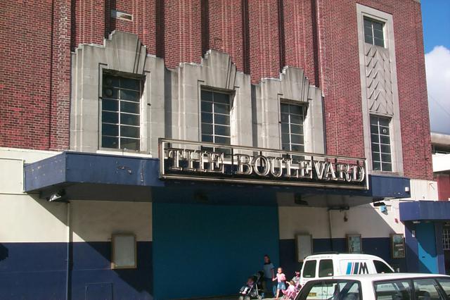 Land survey, floor plans and elevations of an old cinema in Plymouth