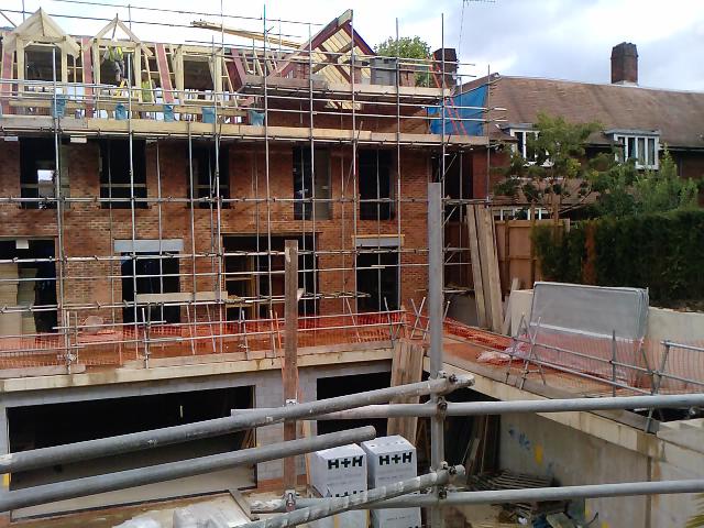 Floor plans of a part built house in Putney