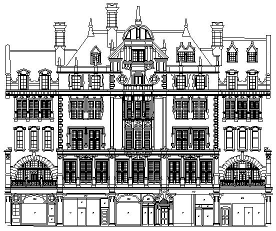 detailed elevation of a listed building